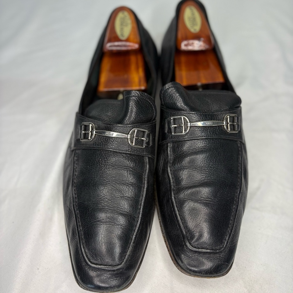 Bally Black Horsebit Leather Loafers Made In Switzerland Men’s Sz US 11.5